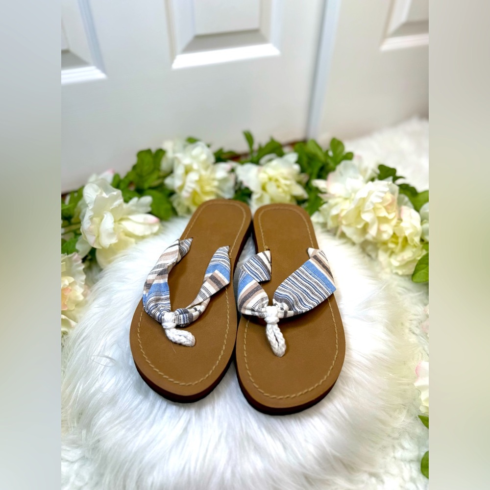 Stylish Boho Tan and Blue Women's Sandals